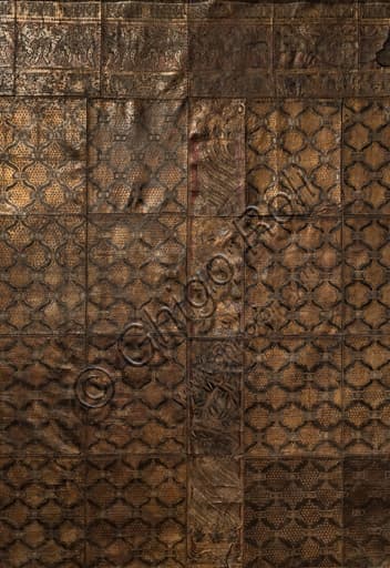 Sixteenth century leather panel, Stefano Bardini Collection, Florence Italian Renaissance