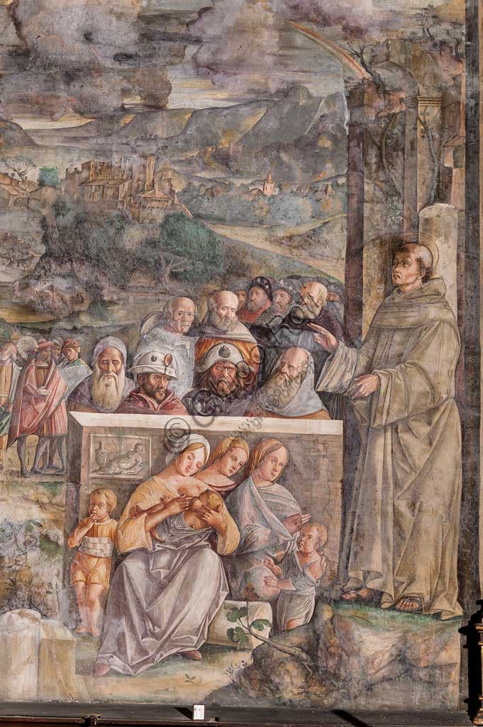 Detail fresco St Anthony arrives Padua, Basilica del Santo, Giovanni Antonio Corona 1509