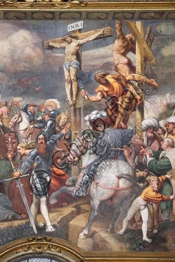 Detail of the Crucifixion fresco by Pordenone, Cremona Cathedral, 1521