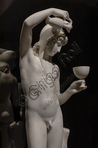 Detail of the Ganymede marble sculpture by Bertel Thorvaldsen, 1819-1824, Neoclassical period