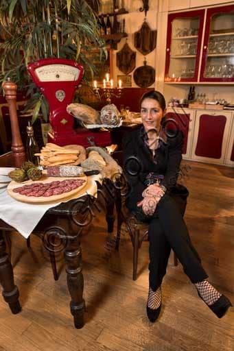 Interior of Il Cupolone Restaurant in Pavia managed by Annemarie and Fabio Carini