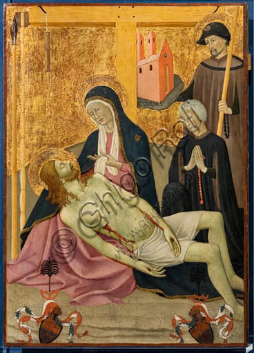Painting Lamentation with Saint Sebaldus and donor Peter Volckamer, 1432, Sienese school