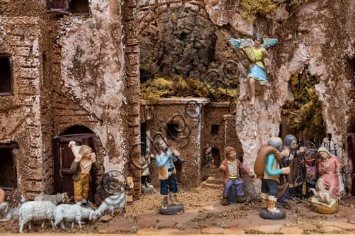 Photo of the Assisi Nativity Scene, the first nativity scene created by St. Francis