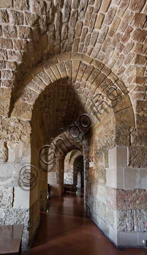 Interior or architectural detail of the political prisons in the Palace of the Normans, Palermo
