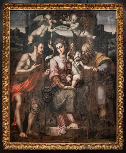 Dipinto Sacra Famiglia San Giovanni Battista Raffaellino del Colle Galleria Nazionale Umbria