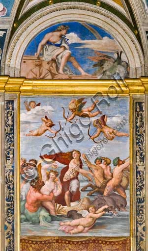 The Triumph of Galatea fresco by Raphael, Loggia of Galatea, Villa Farnesina Rome
