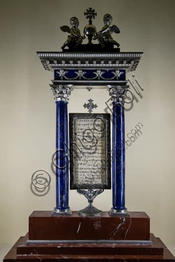 Reliquary containing the autographed letter of Saint Francis of Assisi to Brother Leo, preserved in the Sacresty of the Cona, Spoleto Cathedral