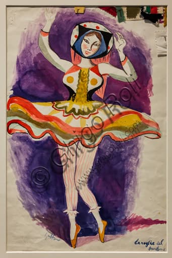 Renato Guttuso sketch 'The Buffoon's Wife', pencil and Indian ink on card, 1950, Museo Novecento Florence