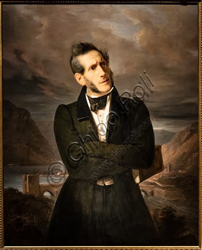 Ritratto di Alessandro Manzoni, dipinto a olio su tela del 1835 di Giuseppe Molteni e Massimo D'Azeglio