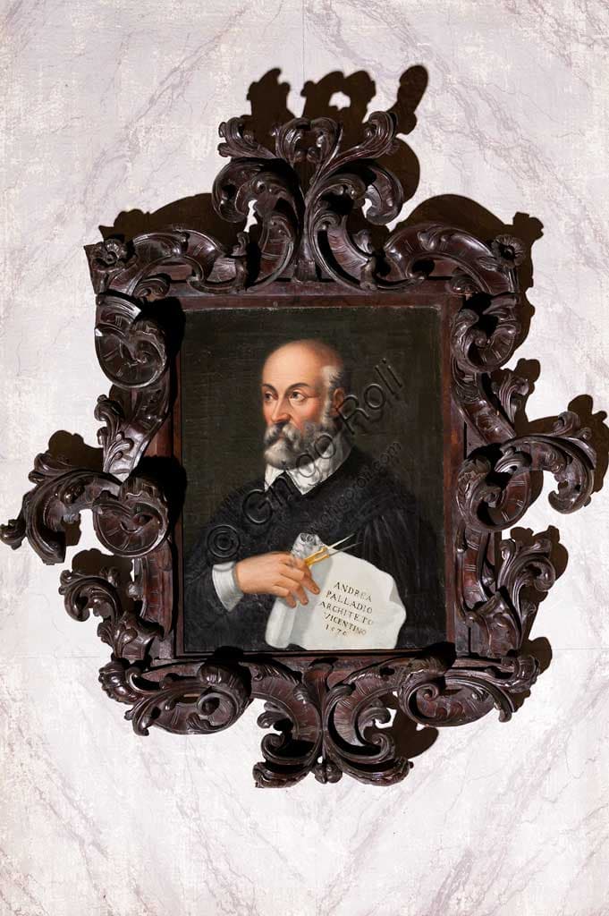 Portrait of Andrea Palladio, Renaissance architect, Villa Valmarana ai Nani Vicenza 1576