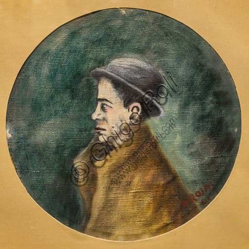 Ritratto di Antonio Delfini, dipinto olio su tela di Ottone Rosai esposto al Museo Novecento di Firenze