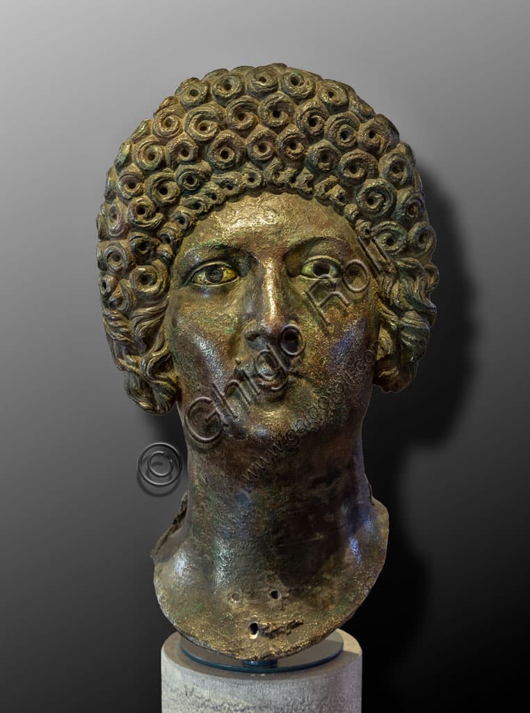 Bronze portrait of a Roman woman from the Flavian dynasty, Santa Giulia Museum, Brescia