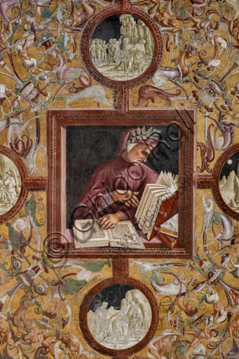 Dettaglio del ritratto di Dante Alighieri affrescato da Luca Signorelli nella Cappella di San Brizio, Duomo di Orvieto
