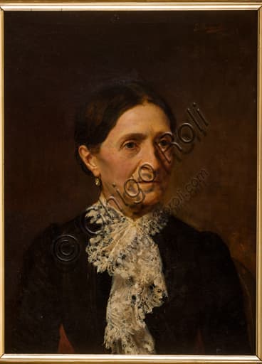 Ritratto di gentildonna, dipinto olio su tela di Giovanni Muzzioli, Collezione Assicoop - Unipol
