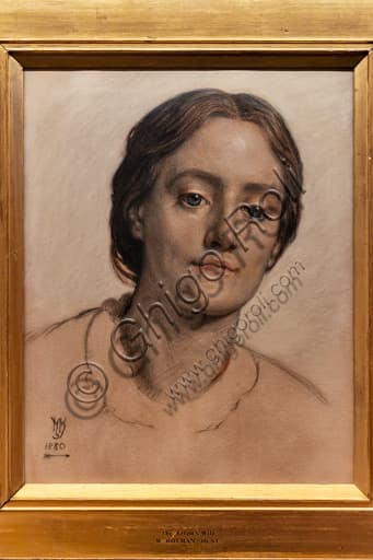 Ritratto di Edith Holman Hunt (1880), pastello su carta di William Holman Hunt, esponente della Confraternita Preraffaellita