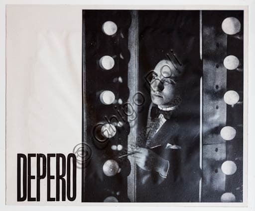 Photographic portrait of Futurist artist Fortunato Depero, at Depero House in Rovereto