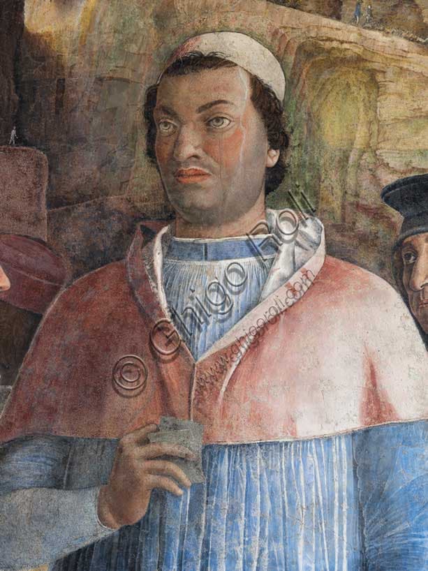 Portrait of Cardinal Francesco Gonzaga, detail from Andrea Mantegna's Bridal Chamber fresco, Ducal Palace Mantua