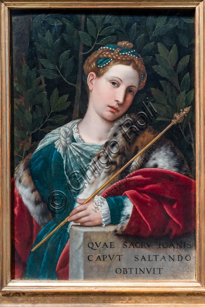 Portrait of a Gentlewoman as Salome, painting by Moretto, Pinacoteca Tosio Martinengo Brescia