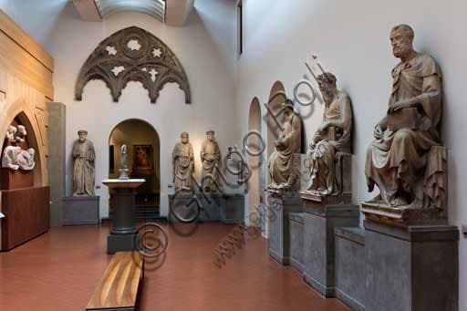 Room of the old façade of the Cathedral, Opera del Duomo Museum, Florence - Sculptures and architectural fragments
