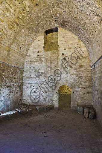 Interior of The Graffiti Room with medieval graffiti, Royal Palace of Palermo (Palace of the Normans)