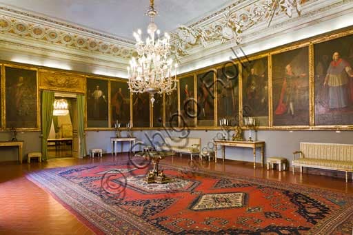 View of the Viceroy Room with historical frescoes, Royal Palace (Palace of the Normans), Palermo