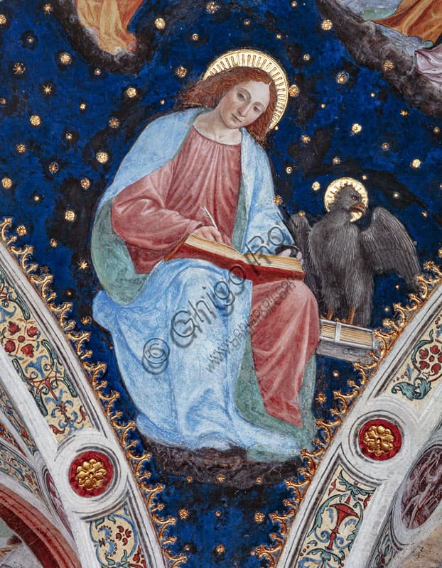Affresco San Giovanni Evangelista, Vincenzo Foppa, Chiesa S. Maurizio Milano