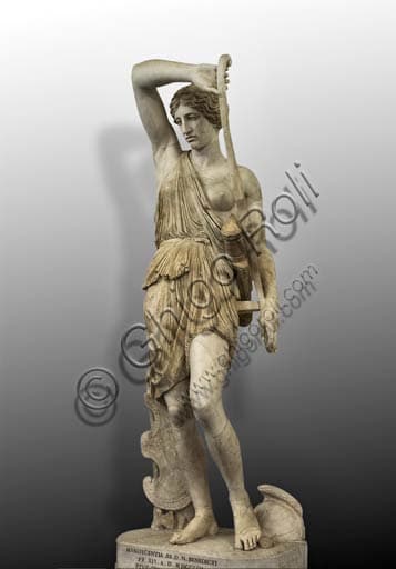 Sculpture of the Wounded Amazon, marble statue at the Capitoline Museums in Rome, work attributed to Phidias