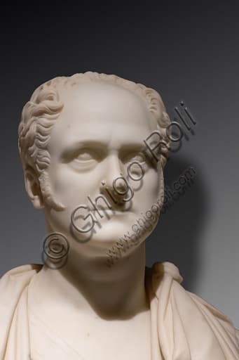 Marble statue of Alexander I, neoclassical sculpture by Bertel Thorvaldsen 1820