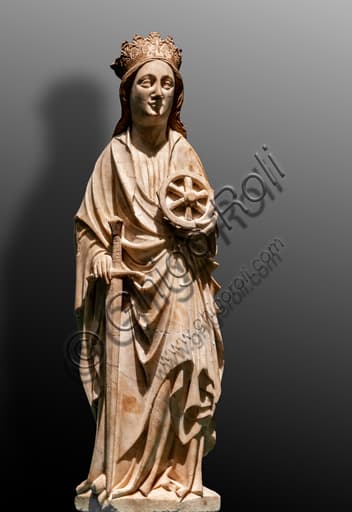 Polychrome marble sculpture of Saint Catherine of Alexandria, National Gallery of Umbria, Perugia