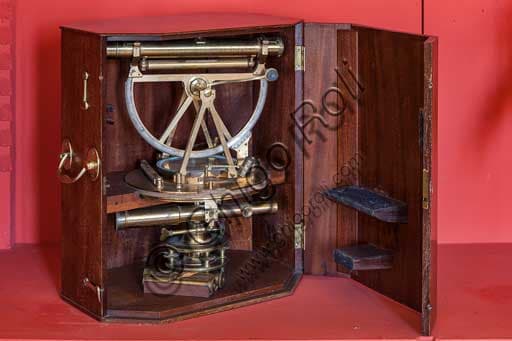 Historic astronomical sextant in the Giuseppe Piazzi Observatory, Pisana Tower, Norman Palace, Palermo