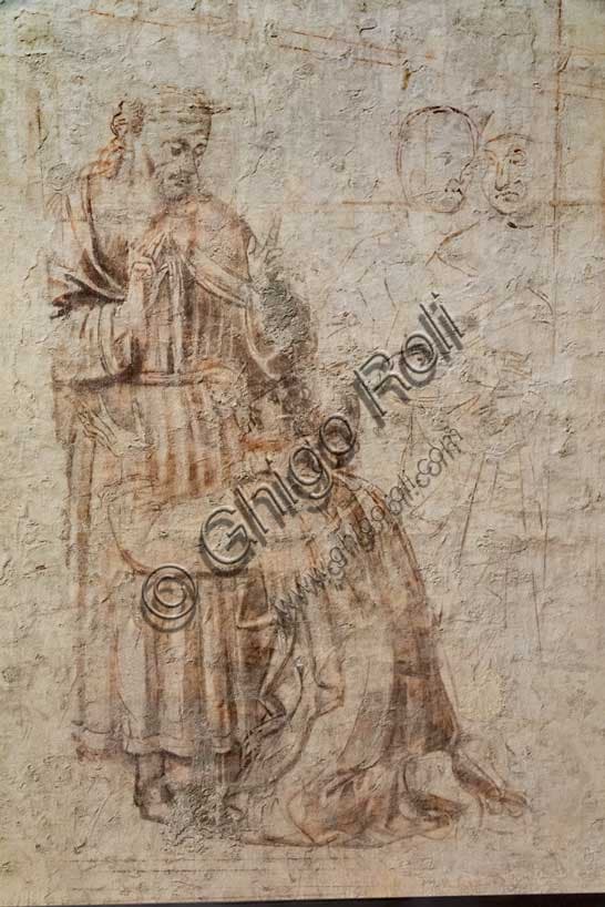 Sinopia delle Nozze di Isacco e Rebecca di Benozzo Gozzoli - particolare