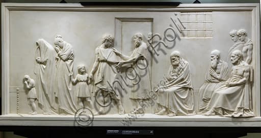 Antonio Canova plaster sculpture Socrates bidding farewell to his family 1787-1790