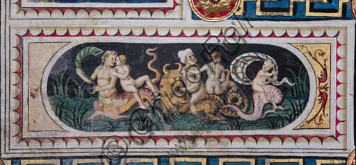 Affresco del soffitto con thiasos marino, Libreria Piccolomini, Duomo di Siena, opera di Pinturicchio