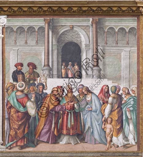 The Marriage of the Virgin, fresco by Boccaccino in Cremona Cathedral (Santa Maria Assunta)