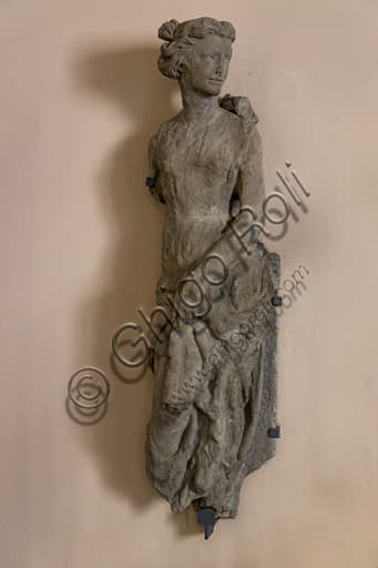 Marble statue from the Stefano Bardini collection of sculptures, Florence Italy