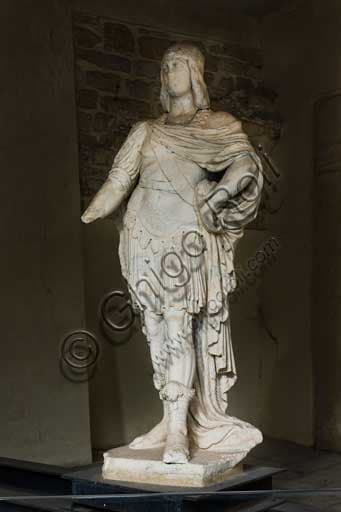 Statue in the Maqueda Courtyard of the Palazzo dei Normanni, Royal Palace of Palermo