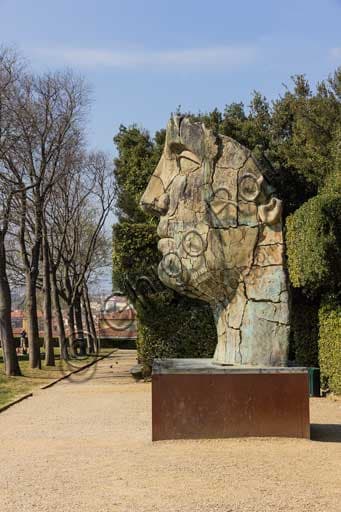 Igor Mitoraj bronze statue at the Boboli Gardens in Florence, Prato dell'Uccellare