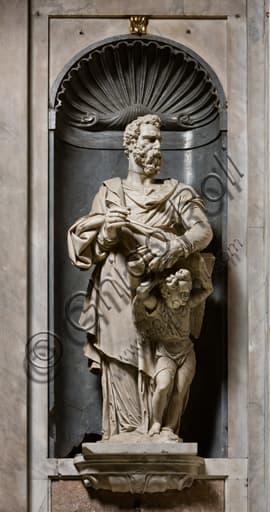 Statua di San Matteo, scultura di Pietro Francavilla del 1593, Duomo di Genova, Cappella Senarega