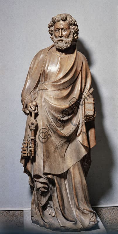 Statua di San Pietro Apostolo, Museo del Duomo di Milano, scultura gotica del XV secolo