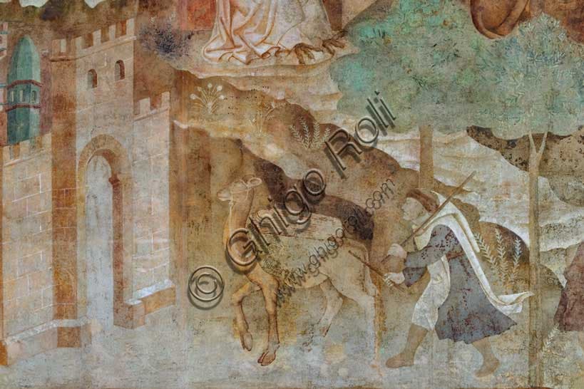Thebaid fresco with monk and camel at Camposanto Monumentale Pisa, Buonamico Buffalmacco