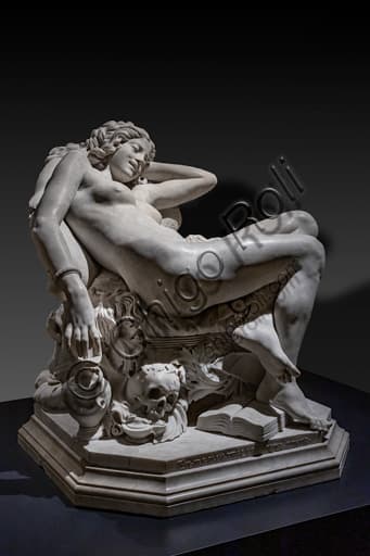 The Orgy marble sculpture by Torquato Della Torre, detail
