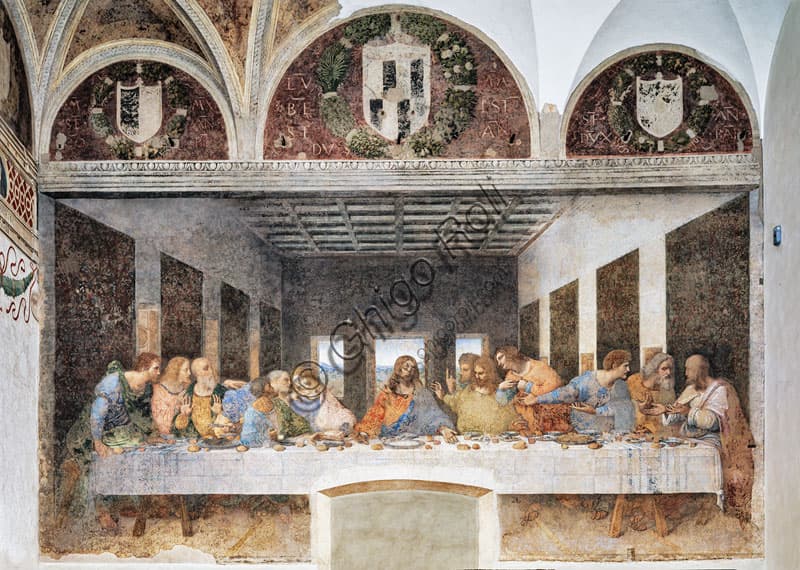 Ultima Cena Leonardo da Vinci, affresco Rinascimentale, Cenacolo Santa Maria delle Grazie Milano