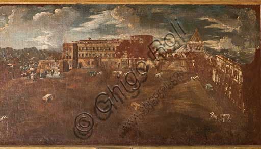 View of the Royal Palace of Palermo about 1760, anonymous Sicilian painting
