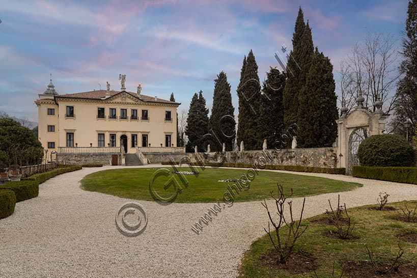 Veduta panoramica della Villa Valmarana ai Nani a Vicenza, Veneto, Italia