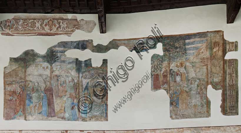 Affresco di Benozzo Gozzoli: La Verga di Aronne e il serpente di bronzo al Camposanto Monumentale di Pisa, 1481