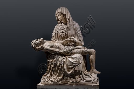 Alabaster sculpture Vesperbild or Lamentation circa 1430, circle of the Master of Rimini