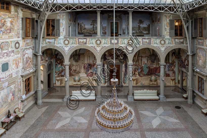 Central Courtyard Medici Villa La Petraia Florence frescoes Baldassarre Franceschini