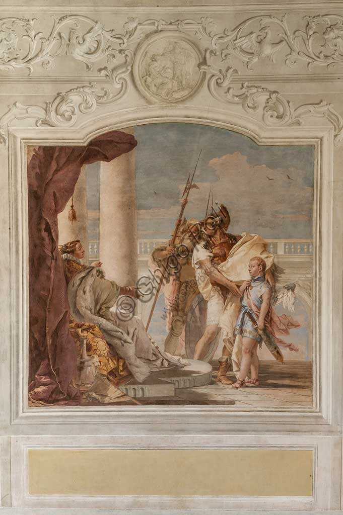 Giambattista Tiepolo fresco, Aeneas introduces Eros to Dido, Villa Valmarana ai Nani Vicenza
