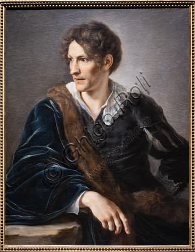 Portrait of the renowned sculptor Bertel Thorvaldsen painted by Italian artist Vincenzo Camuccini in 1808