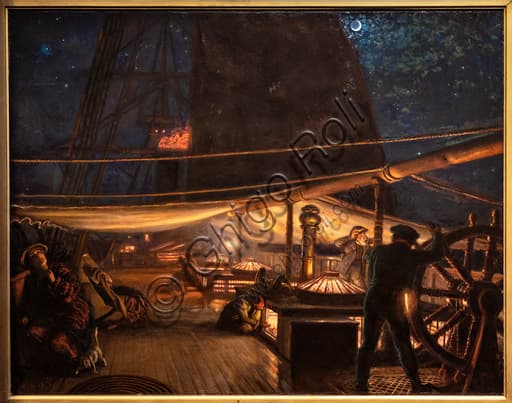 Dipinto 'La Nave' (1875) di William Holman Hunt, olio su tela